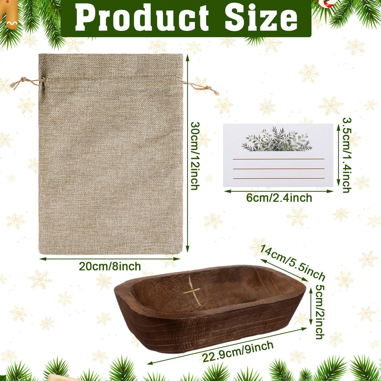 Eaasty 1 Set Prayer Wooden Dough Bowl with Card Religious Cross Christian Prayer Religious Gift for Women 10 Blessing Card Small Bowl Congregation Gift Resin Bread Container with Linen Bag (Brown) Eaasty