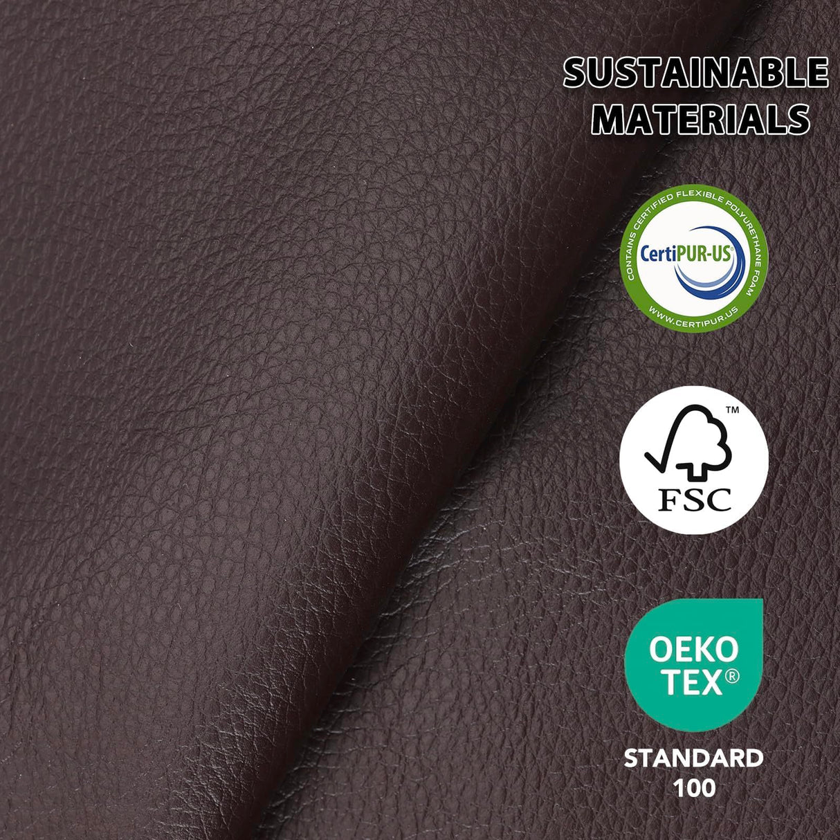 EONIX Dual Motor Lay Flat Power Lift Recliner Chair for Elderly, Electric Leather Lift Chairs for Adults, 400lbs Heavy Duty Power Recliner Lift Sofa with Heat and Massage, Dark Brown EONIX