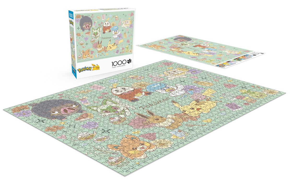 Buffalo Games - Pokemon - Flower Cafe - 1000 Piece Jigsaw Puzzle for Adults -Challenging Puzzle Perfect for Game Nights - Finished Size is 26.75 x 19.75 Buffalo Games