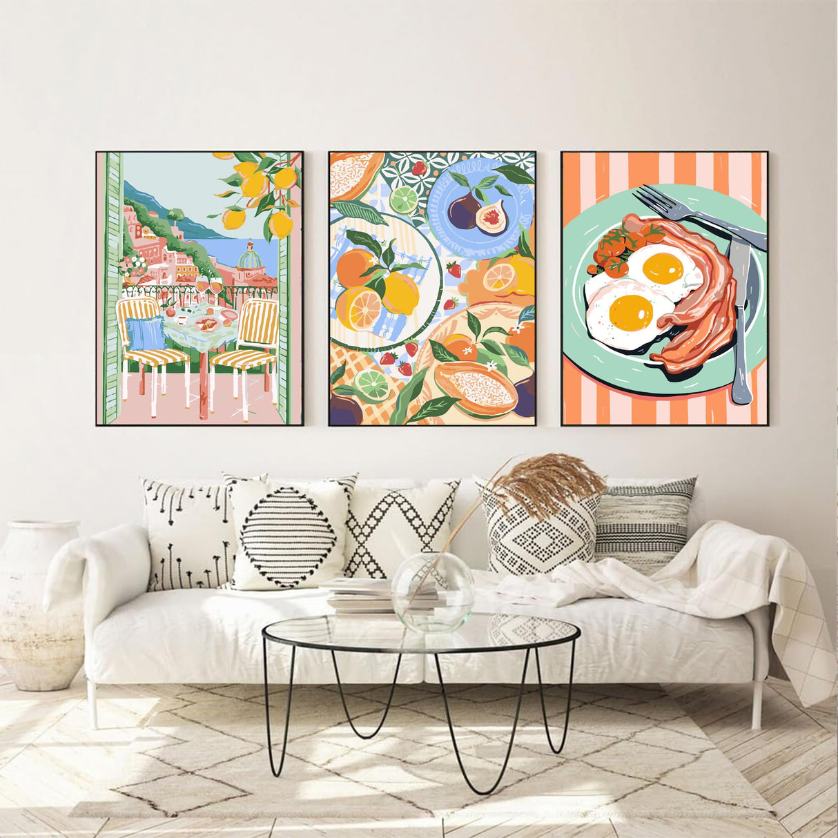 cupmod 6 Packs Paint by Numbers Kit for Adults,Coffee DIY Acrylic Oil Painting Paint by Numbers Kits on Canvas,Adults Paint by Numbers Kits Drawing Paintwork for Home Decor 9.8x13.8inch cupmod