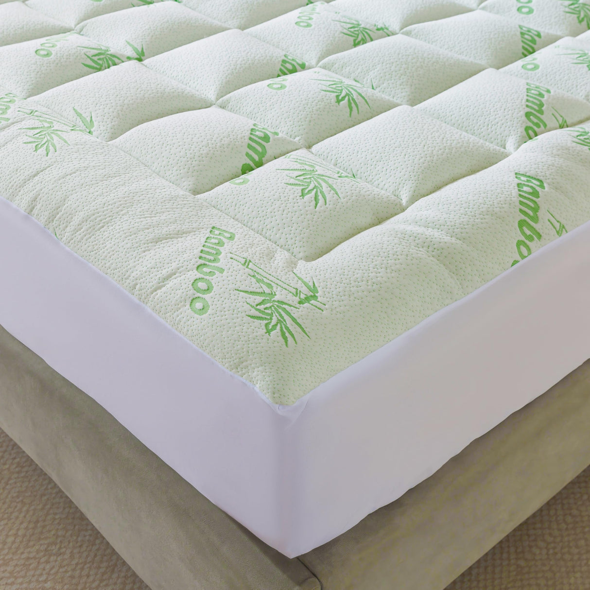 ANALIN® Bamboo_Viscose Mattress Topper Twin Size,Thick Pillow Top Mattress Pad with Stretchable Pockets for 6-18 inches Mattress, Soft Breathable Mattress Topper for Back Pain Relief ANALIN