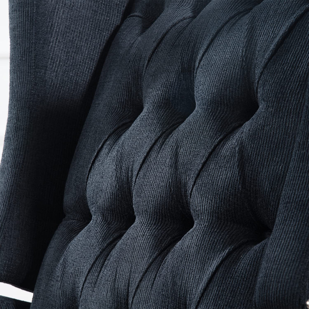 Black Fabric Recliner Chair for Adults Accent Wingback Chair Mid-Century Modern Recliner Tufted Chairs Living Room Armchair for Bedrooms Reading Recliner 27" Wide Vaztrlus