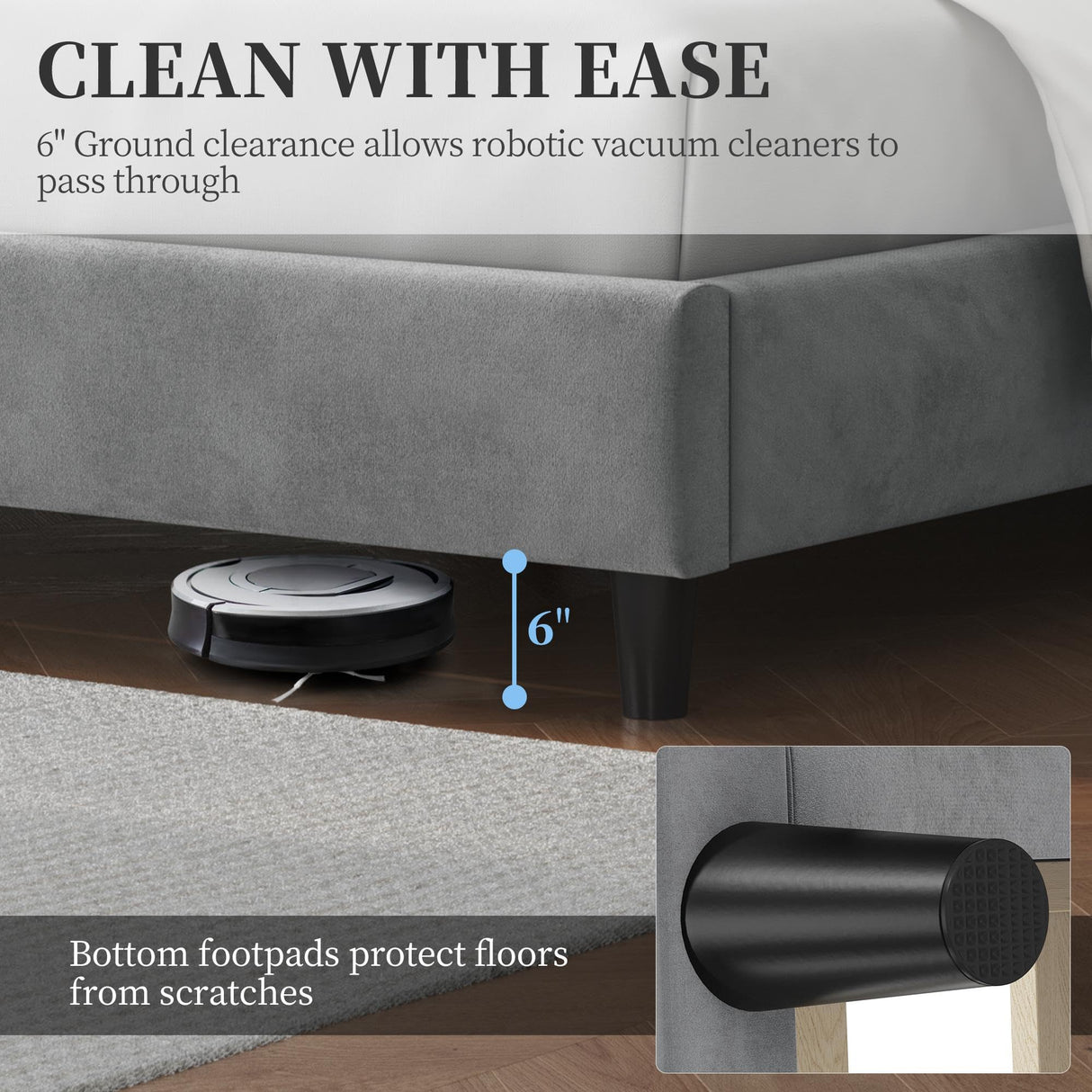 Yaheetech Full Bed Frame Upholstered Platform Bed with Wing Side Tufted Headboard/Sturdy Wooden Slat Support/No Box Spring Needed/Mattress Foundation,Light Gray Full Bed Yaheetech