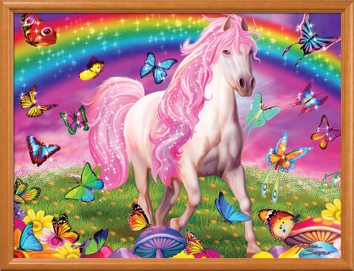 Masterpieces 300 Piece EZ Grip Glow in The Dark Jigsaw Puzzle - Rainbow World - 18"x24" Masterpieces