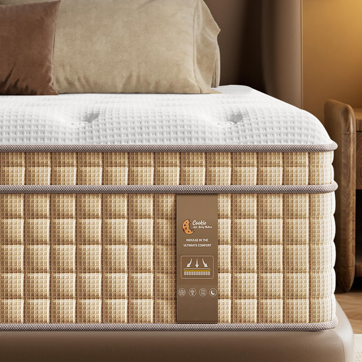BedStory Firm King Mattress 14 Inch, Hybrid Mattresses in a Box with Cooling Gel & Pocket Springs for Back Pain Relief and Couples, CertiPUR-US Certified, Fiberglass-Free BedStory