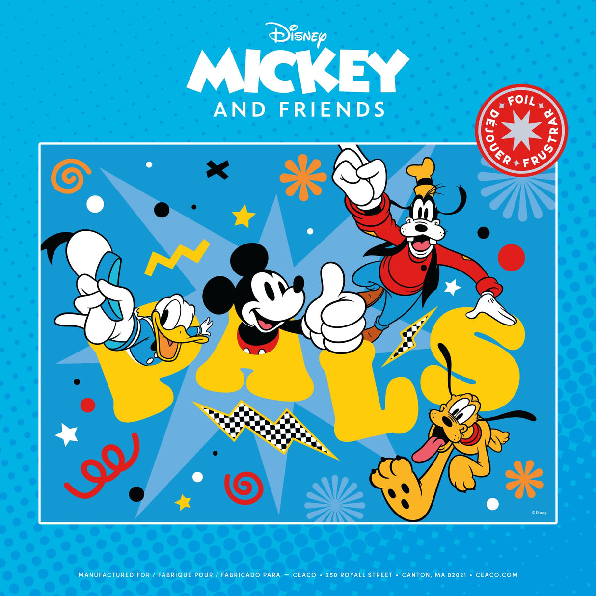 Ceaco - Disney - Mickey and Friends - Mickey and Pals - Foil Puzzle -100 Piece Jigsaw Puzzle Ceaco