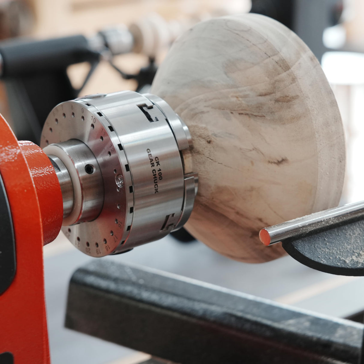 BMWOOD CK100 3.75" 4-Jaw Chuck Thread 1"x8TPI With Dovetail Jaws, Wood Screw, Two Nylon Washers, Square Key, Hex Key for Woodlathe Woodturning BMWOOD