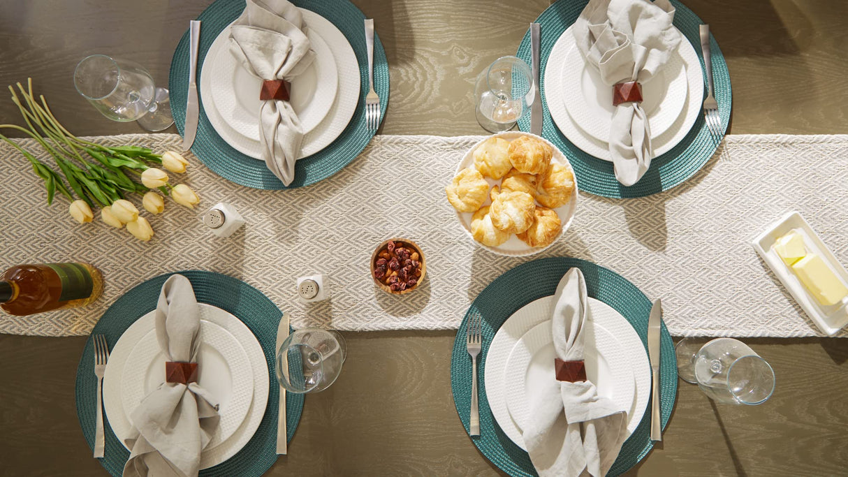 DII Braided Farmhouse Table Runner, 15 x 72 inches, 1-Piece, Gray DII