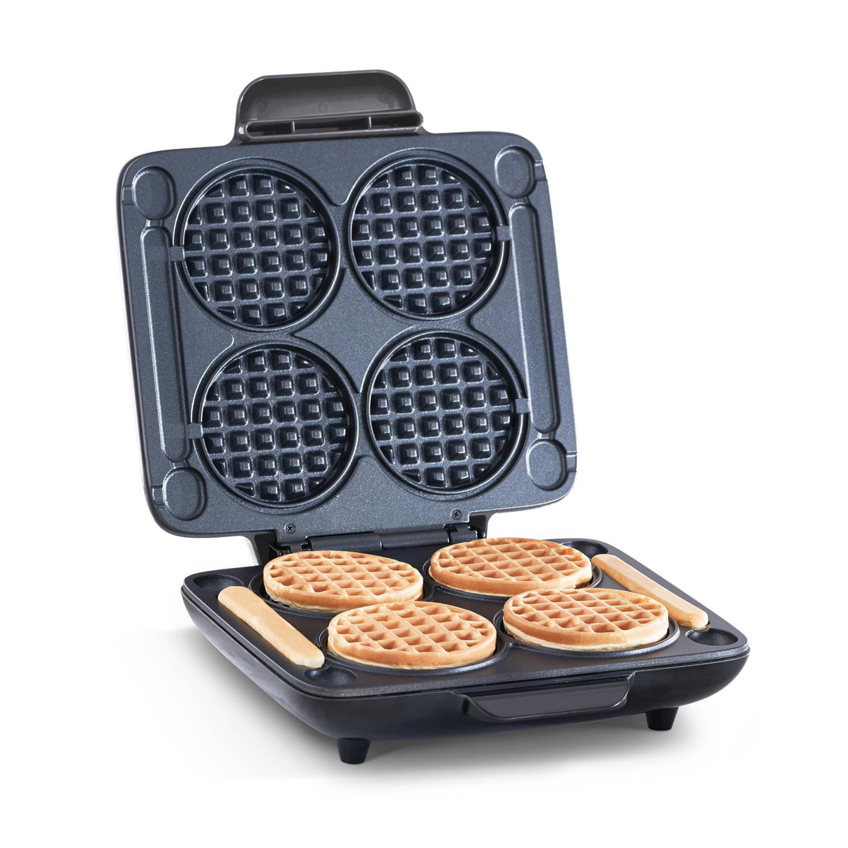 DASH Multi Mini Waffle Maker - Four 4” Waffle Molds, Nonstick Waffle Iron with Quick Heat-Up, Nonstick Surface - Perfect Mini Waffle Maker for Kids and Families, Just Add Batter DASH