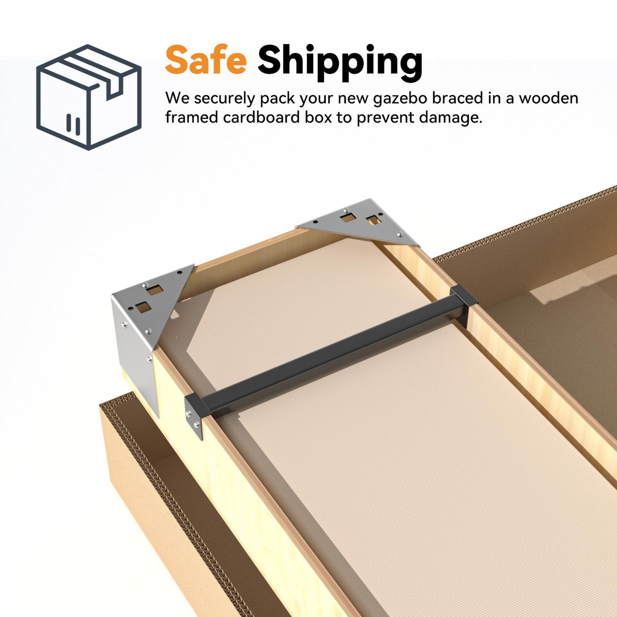 Modern Shade Hardtop Gazebo 12' x 16' with 4 LED Lights, Outdoor Gazebo with Double Roof, Aluminum Frame, Patio Pavilion with USB Charging Port Deck, Mosquito Netting and Curtains, Wood Looking Modern Shade Outdoor Living Spaces