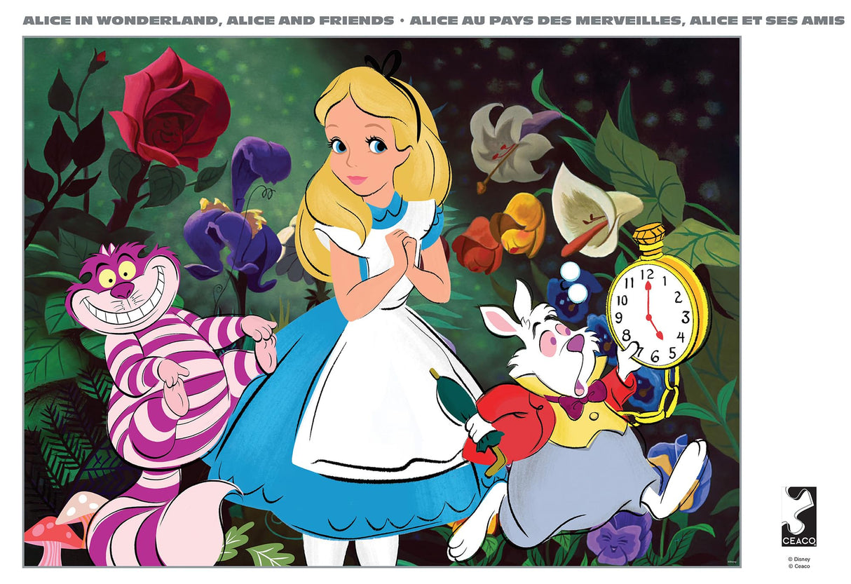 Buffalo Games - Silver Select - Disney - Alice in Wonderland, Alice and Friends - 1000 Piece Jigsaw Puzzle for Adults -Challenging Puzzle Perfect for Game Nights Buffalo Games