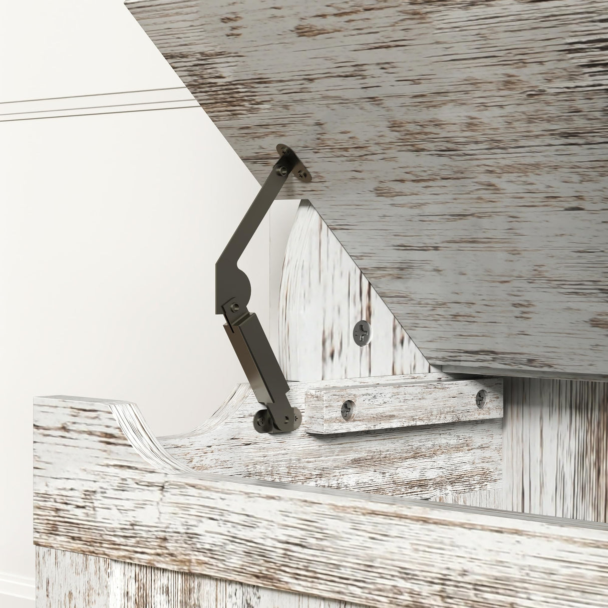 HOMCOM 3-In-1 Hall Tree with Shoe Storage, Standing Coat Rack with Shoe Bench, Entryway Organizer with Five Hooks, Distressed White HOMCOM