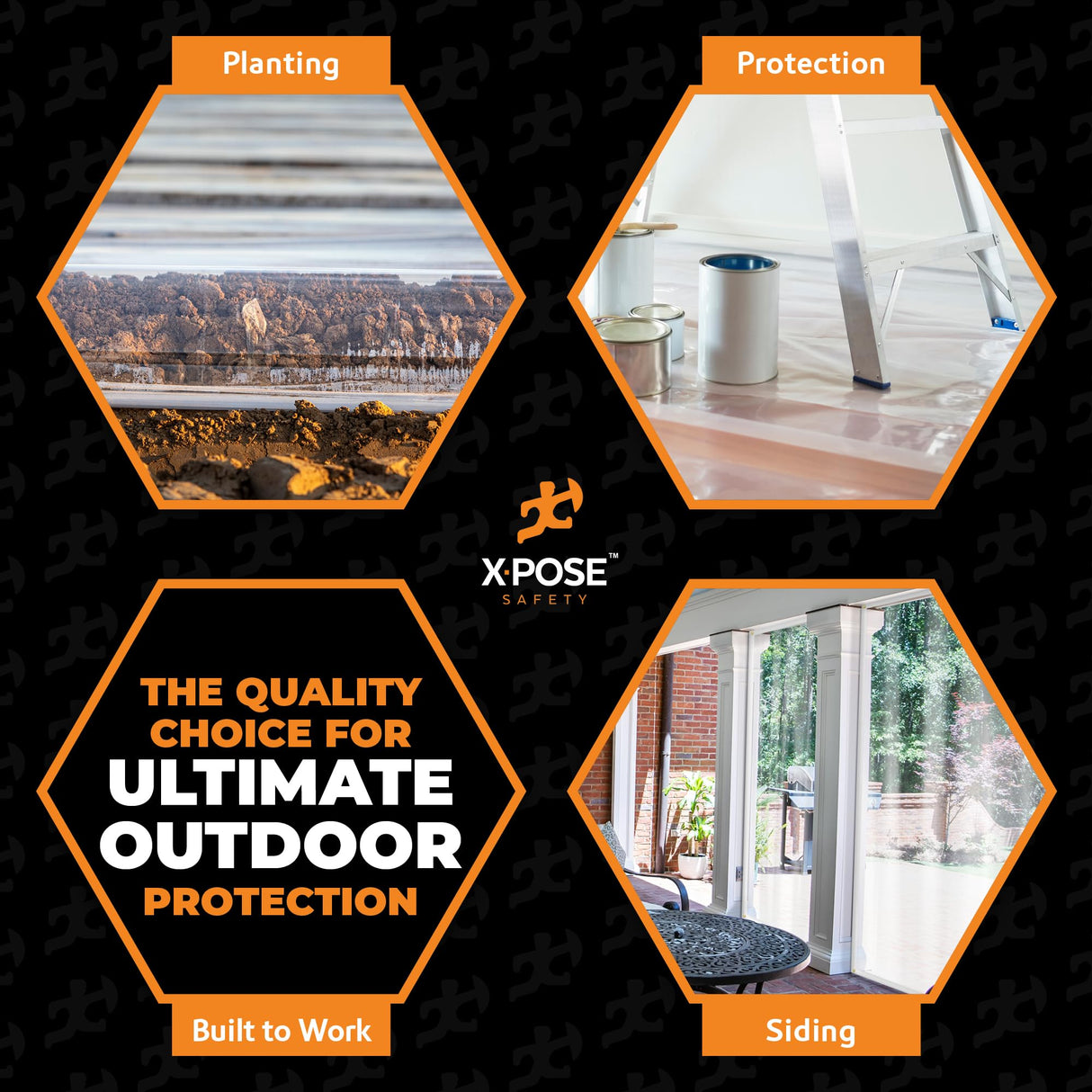 8' x 14' Clear Vinyl Tarp - Super Heavy Duty 20 Mil Transparent Waterproof PVC Tarpaulin with Brass Grommets - for Patio Enclosure, Camping, Outdoor Tent Cover, Porch Canopy - by Xpose Safety Xpose Safety