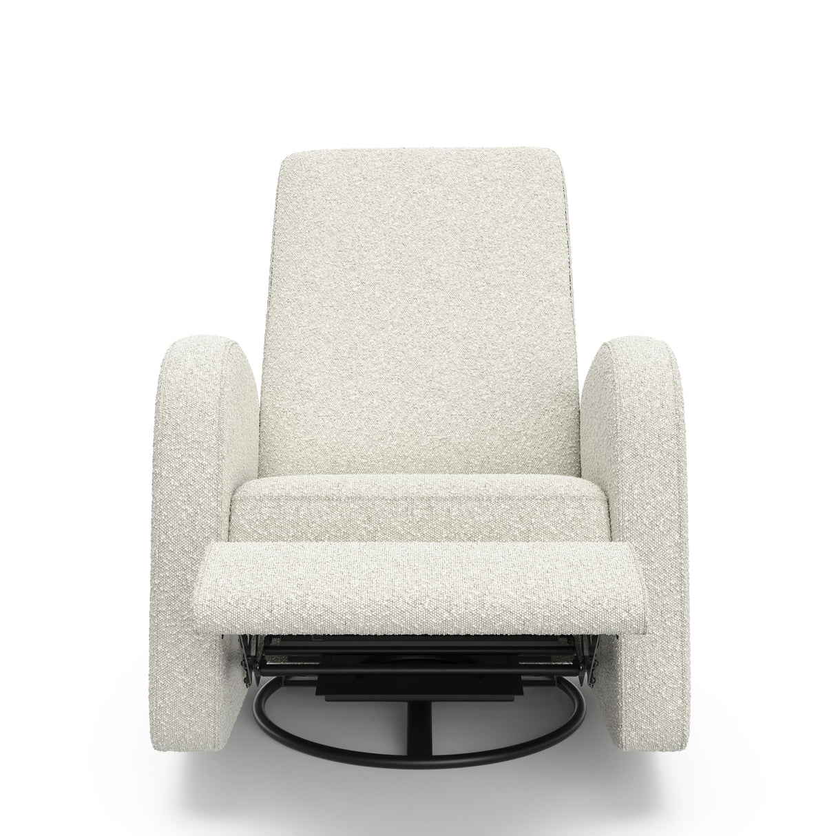 Storkcraft Santa Monica Power Recliner Swivel Glider (Ivory Boucle) – Effortless Electronic Power Recline, USB-A & USB-C Charger STORKCRAFT