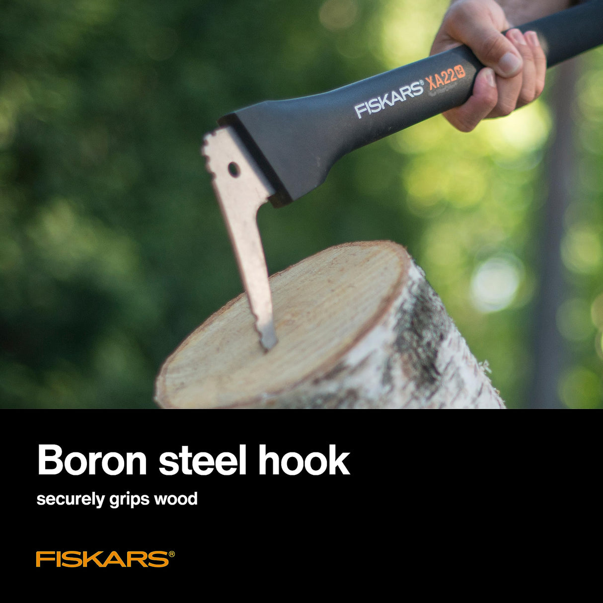 Fiskars 28" Hookaroon Saves Your Back - Lift, Drag, & Load Heavy Rounds of Firewood and Split Wood - Sharp and Lightweight Pick Tool for Logs - Pickaroon Logging Tool - Forestry Tools Fiskars