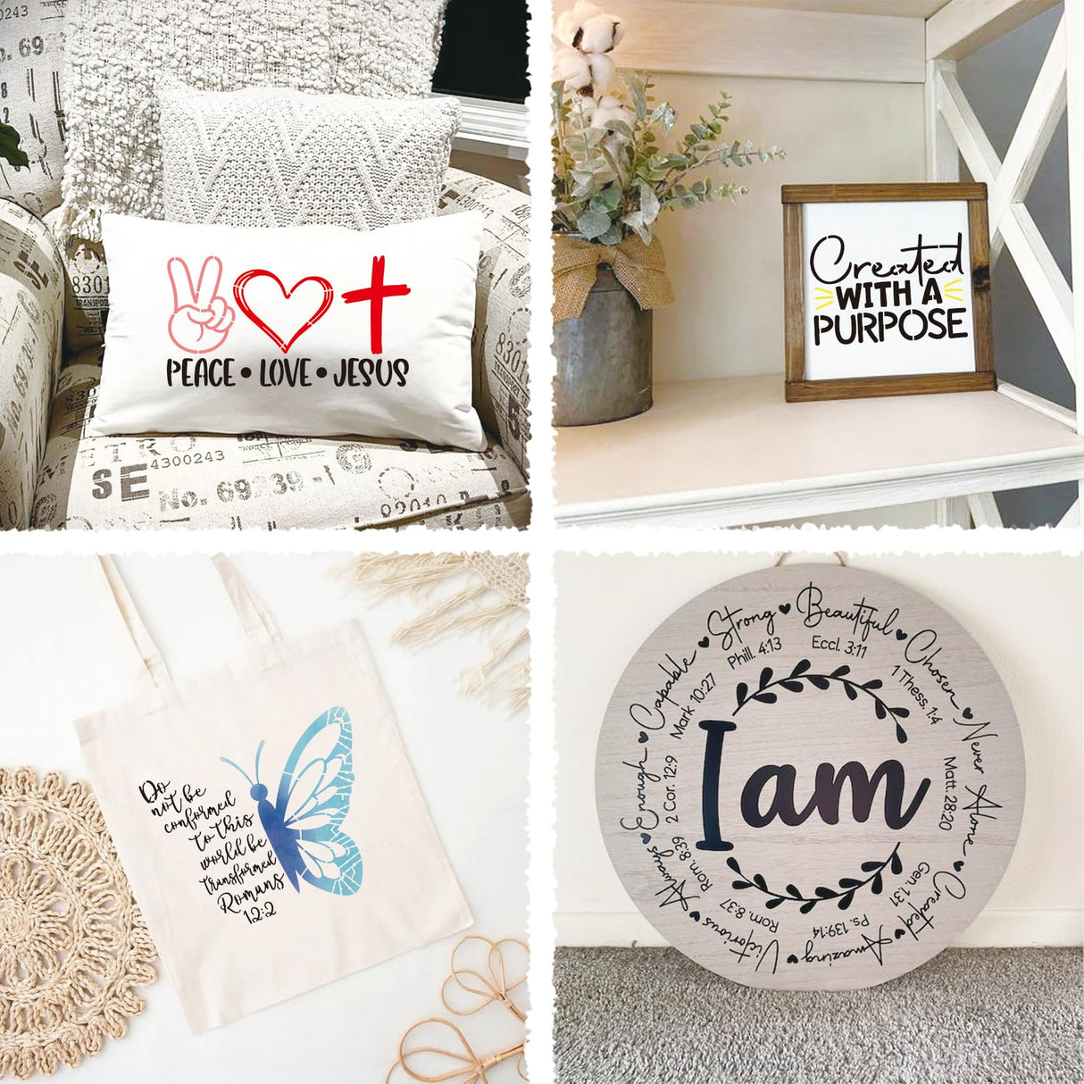 21pcs Christian Stencils for Crafts Reusable Motivational Bible Verse Template Drawing Religious Stencils for Painting on Wood Sign Fabric Canvas DIY Crafts Office Home Decoration(bible21) Huahui