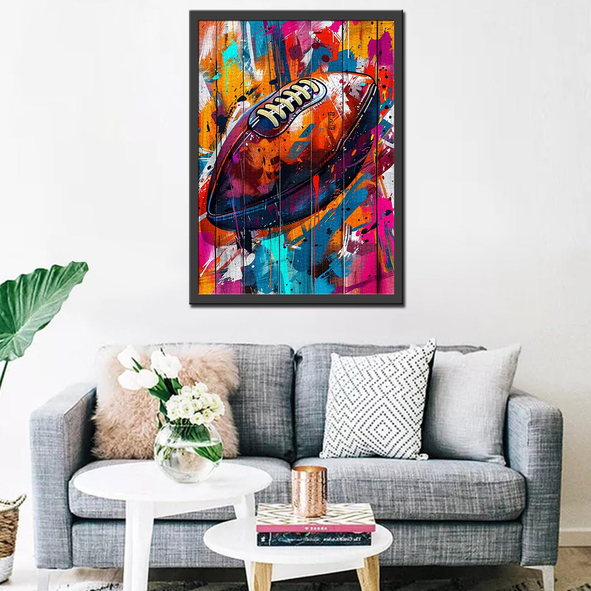 American Football Jigsaw Puzzle,Ball Sports 1000 Pieces Jigsaw Puzzles for Adults,27 x 20 Inches Puzzles ,HD Quality Banksy Graffiti Street Vibrant Puzzle Gift,Family Activity Perfect for Game Night Tucocoo