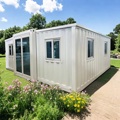 Modular Tiny Home Prefab Tiny Homes for Sale, Expandable 2 Bedrooms Container House, Bathroom & Kitchen Equipped House to Live in for Adults