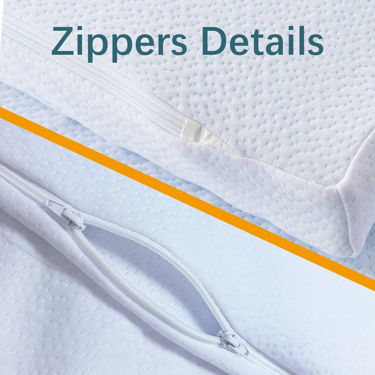 WhatsBedding Mattress Topper Cover (Only Cover),2-3 Inch Zippered Mattress Topper Protector, Ultra-Soft, Breathable, Removable with Straps, CertiPUR-US Certified WhatsBedding