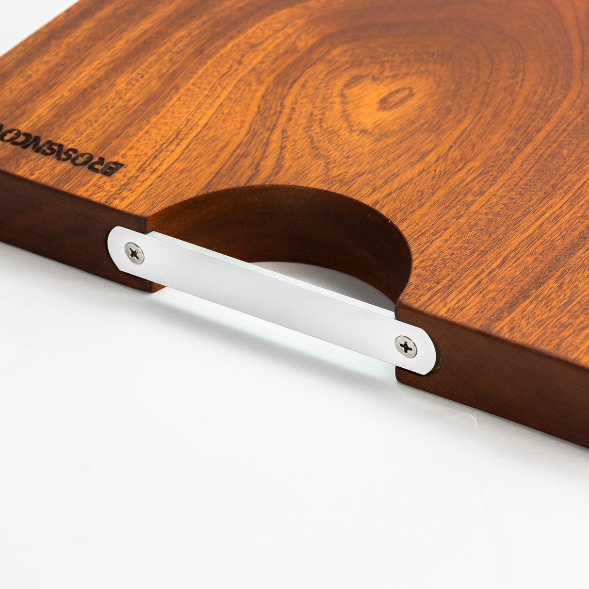 Brosisincorp Real Solid Sapele Wood Cutting Board One Piece No Glue Non Toxic All Whole Single Wood Butcher Block Thick Hard Wood Heavy Duty Edge Brosisincorp