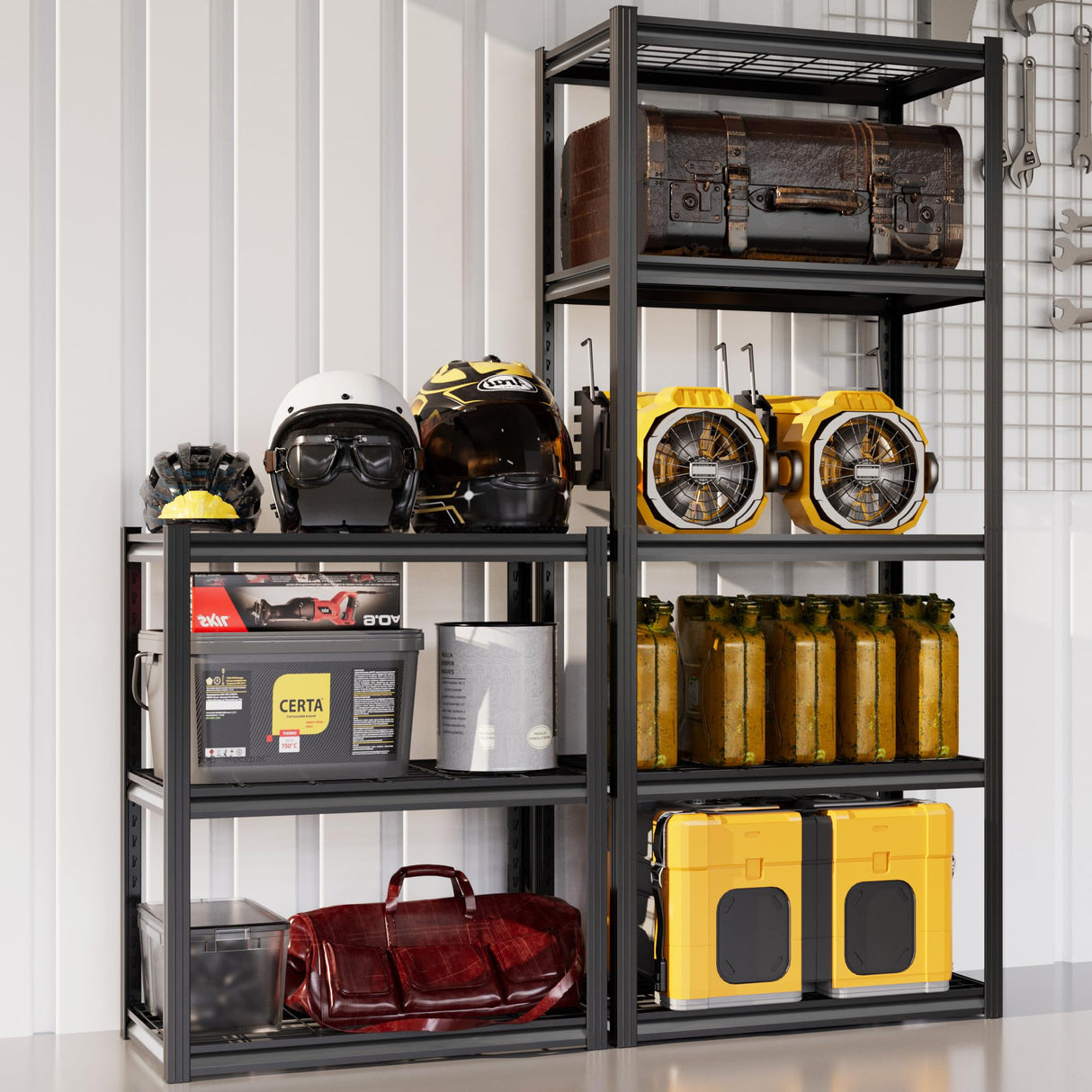 VDEVY Garage Shelving Heavy Duty 3-Tier Storage Shelves Metal Shelving 2000LBS Garage Shelves Adjustable Metal Shelf for Kitchen Warehouse Pantry Closet,24" W x 16" D x 36" H VDEVY