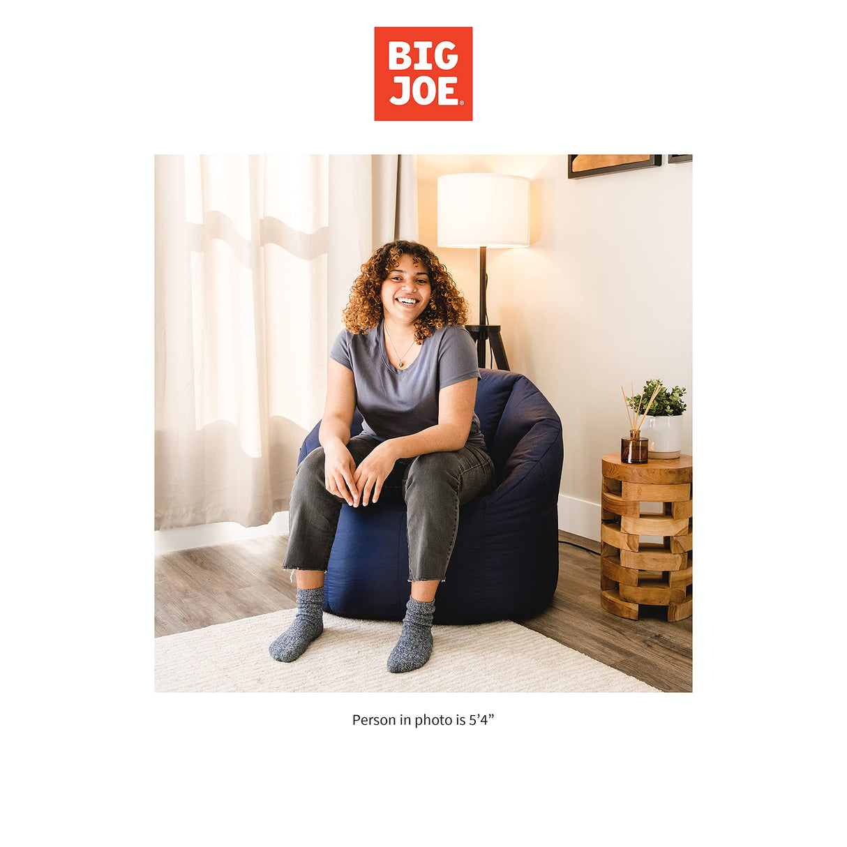 Big Joe Milano Beanbag Chair Navy Smartmax Big Joe