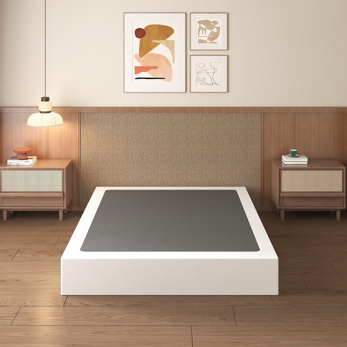 Lutown-Teen 10 Inch California King Box Spring High Profile, Heavy Duty Metal Cali King Box Spring Bed Base with Fabric Cover, Mattress Foundation, Noise Free, Easy Assembly Lutown-Teen