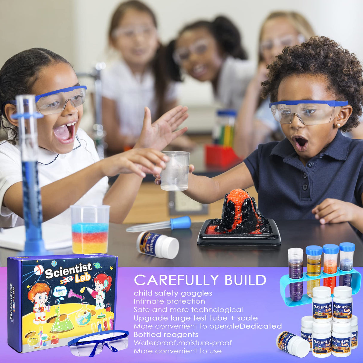 Kids Science Kit STEM Toys - Science Kits for Kids Age 6-8-12, 36 Science Lab Experiments Educational Games, 60+ PCS Science Toys, Christmas, Birthday Gift for 6-12 Year Old Boys Girls Amerrly
