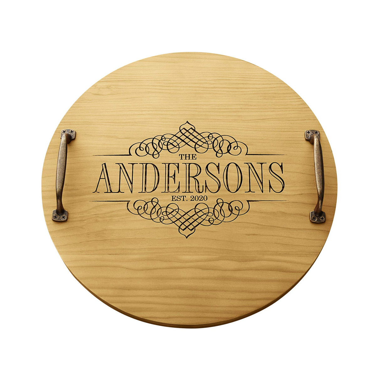 Let's Make Memories Personalized Decorative Family Name Wood Barrel Tray – Wine Country Hostess Gift – Customize with Family Name and Date Let's Make Memories