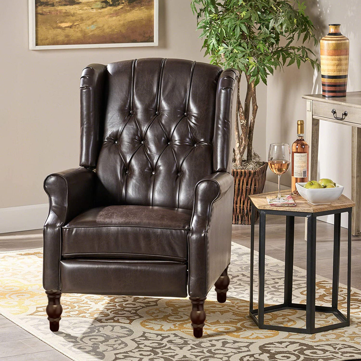 Maricome 6 Inch Wood Sofa Legs Walnut Turned Round Bun Wooden Furniture Legs Set of 4 Maricome