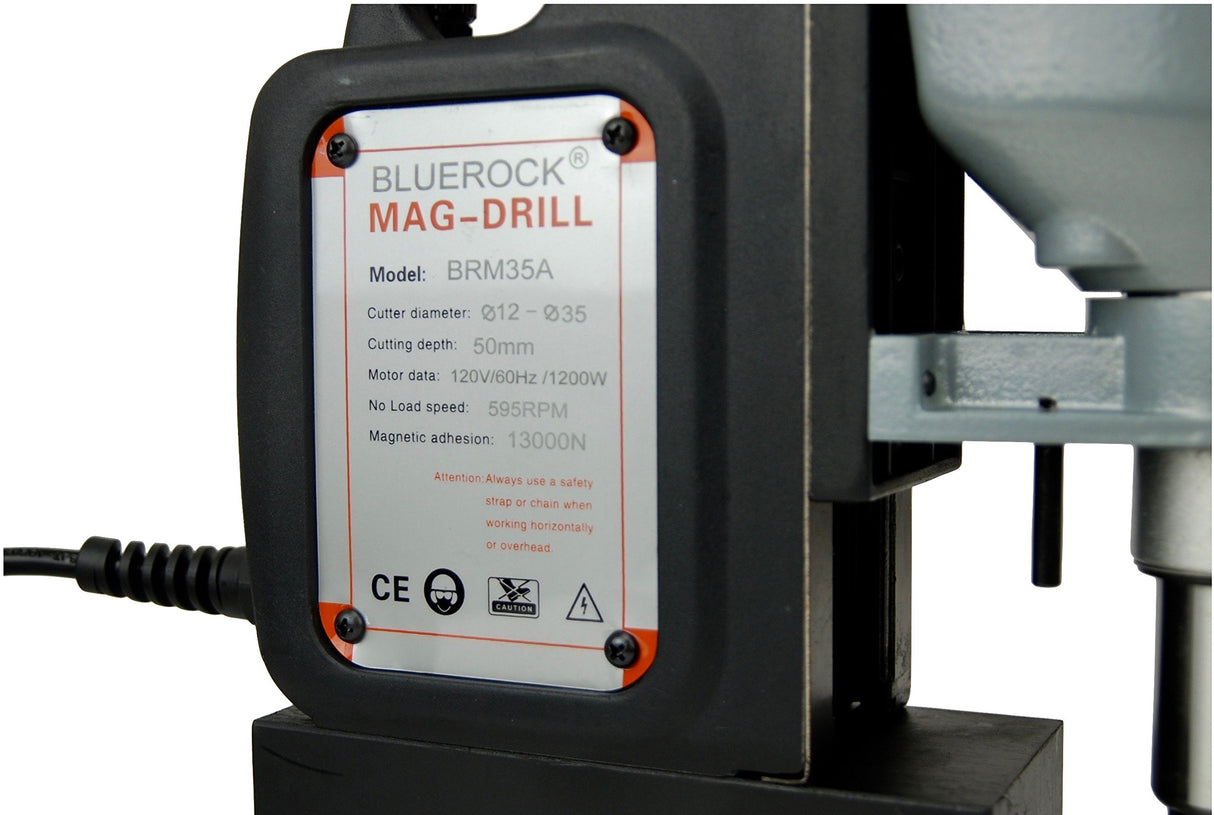 BLACK BLUEROCK Tools Model BRM-35A Typhoon Magnetic Drill Roto-Broach BLUEROCK