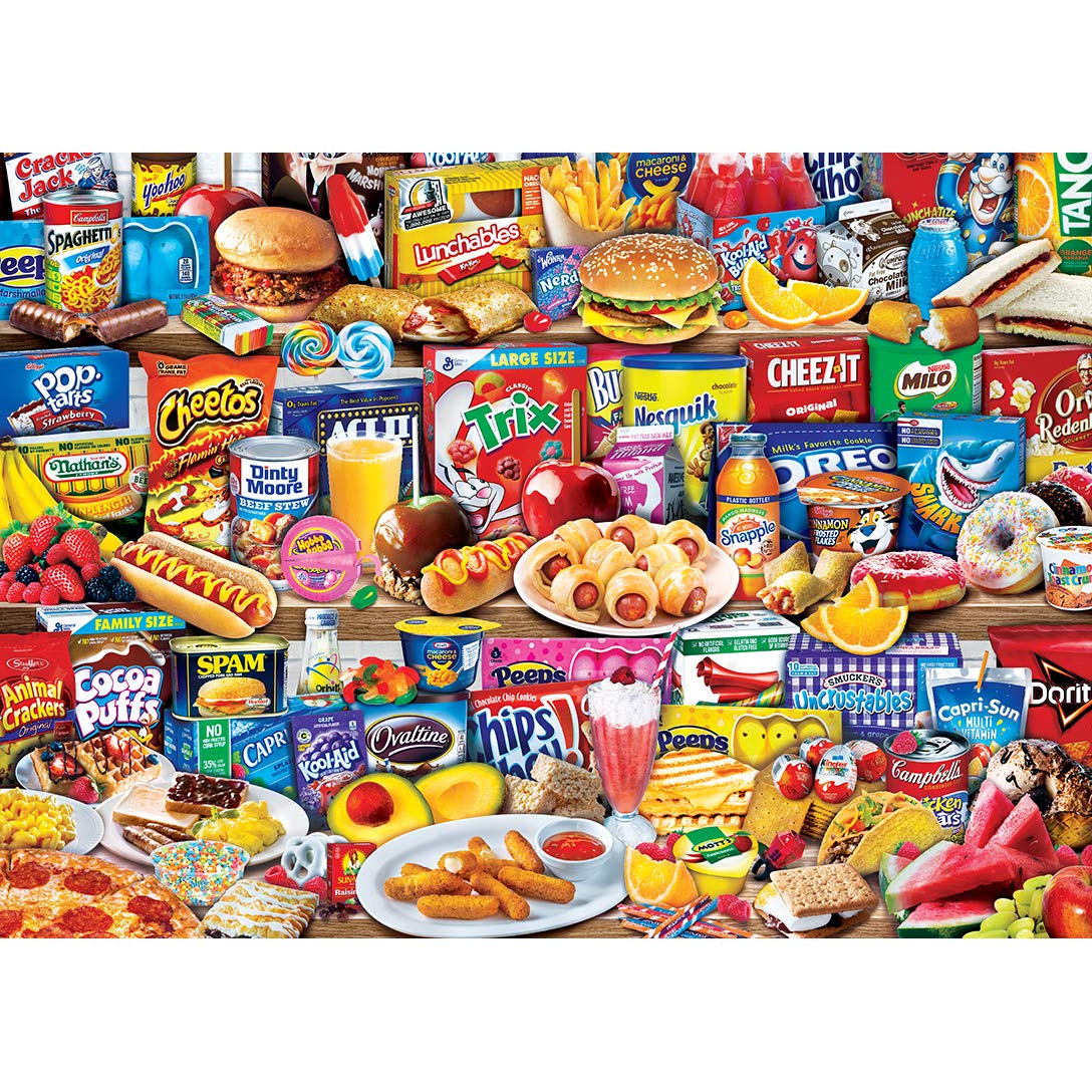 MasterPieces - 1000 Piece Jigsaw Puzzle, Kids Favorite Foods, Fun for Adults, Family, Kids, Non-Glare Finish, 19.25" x 26.75" Masterpieces