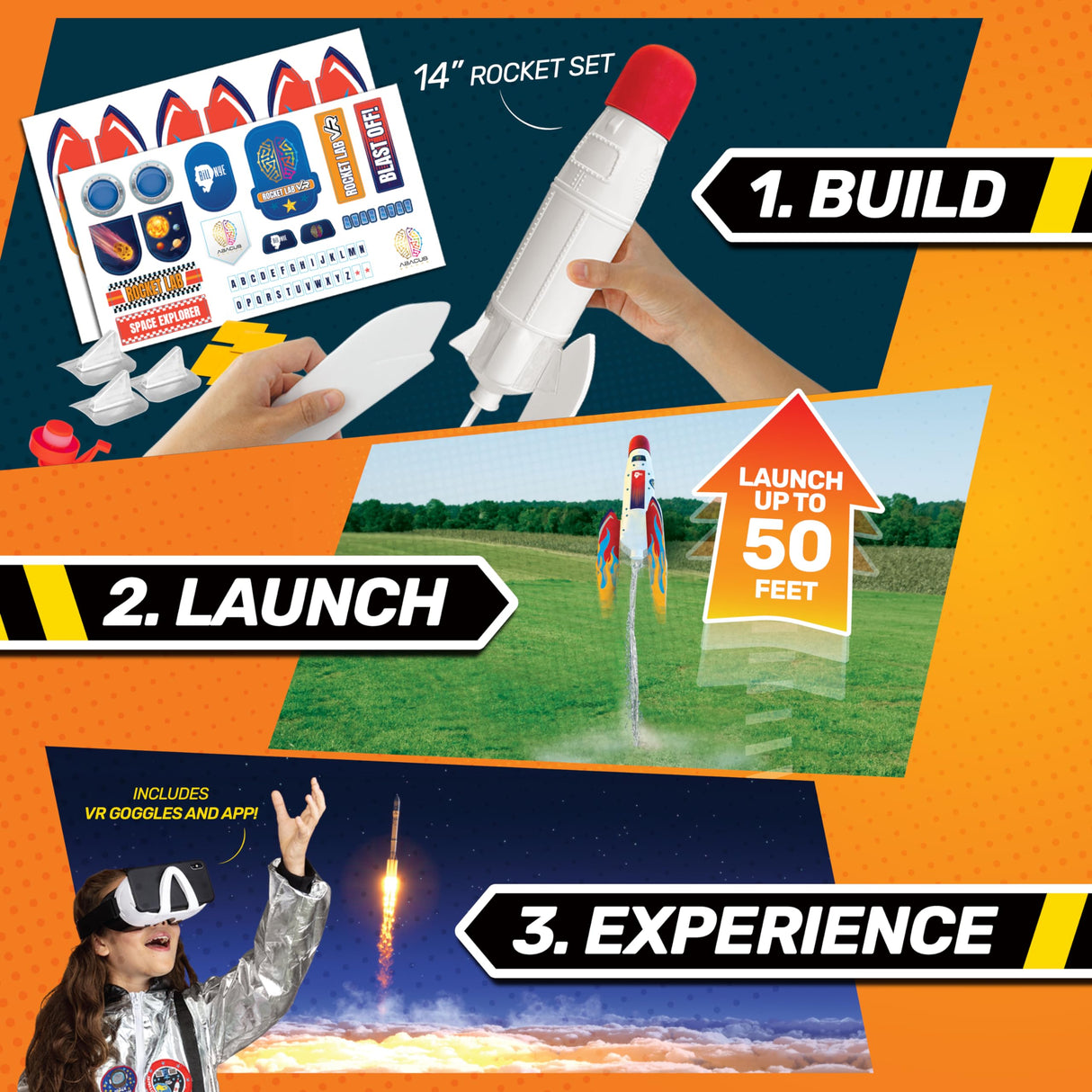 Abacus Brands Bill Nye's Science Squad: Rocket Lab VR - Virtual Reality Kids Science Kit, Book and Interactive Learning Activity Set - for Ages 8 and Up Abacus Brands