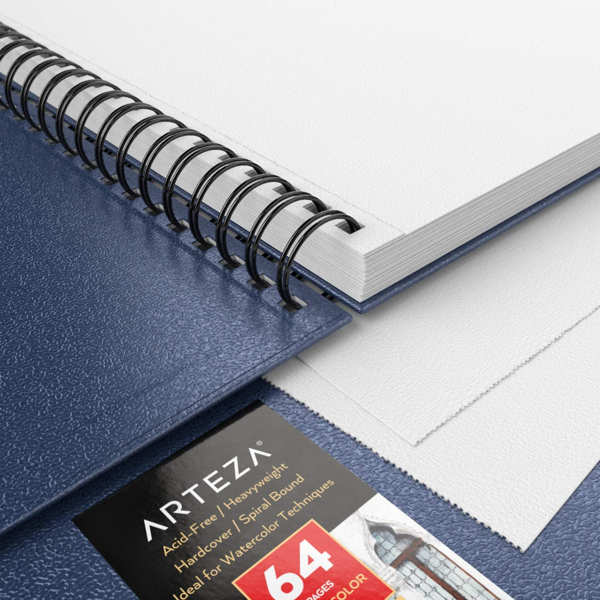 ARTEZA ARTZ-9156 Watercolor-Paper, 9x12-inch-2 Pack, Blue 2 Count ARTEZA