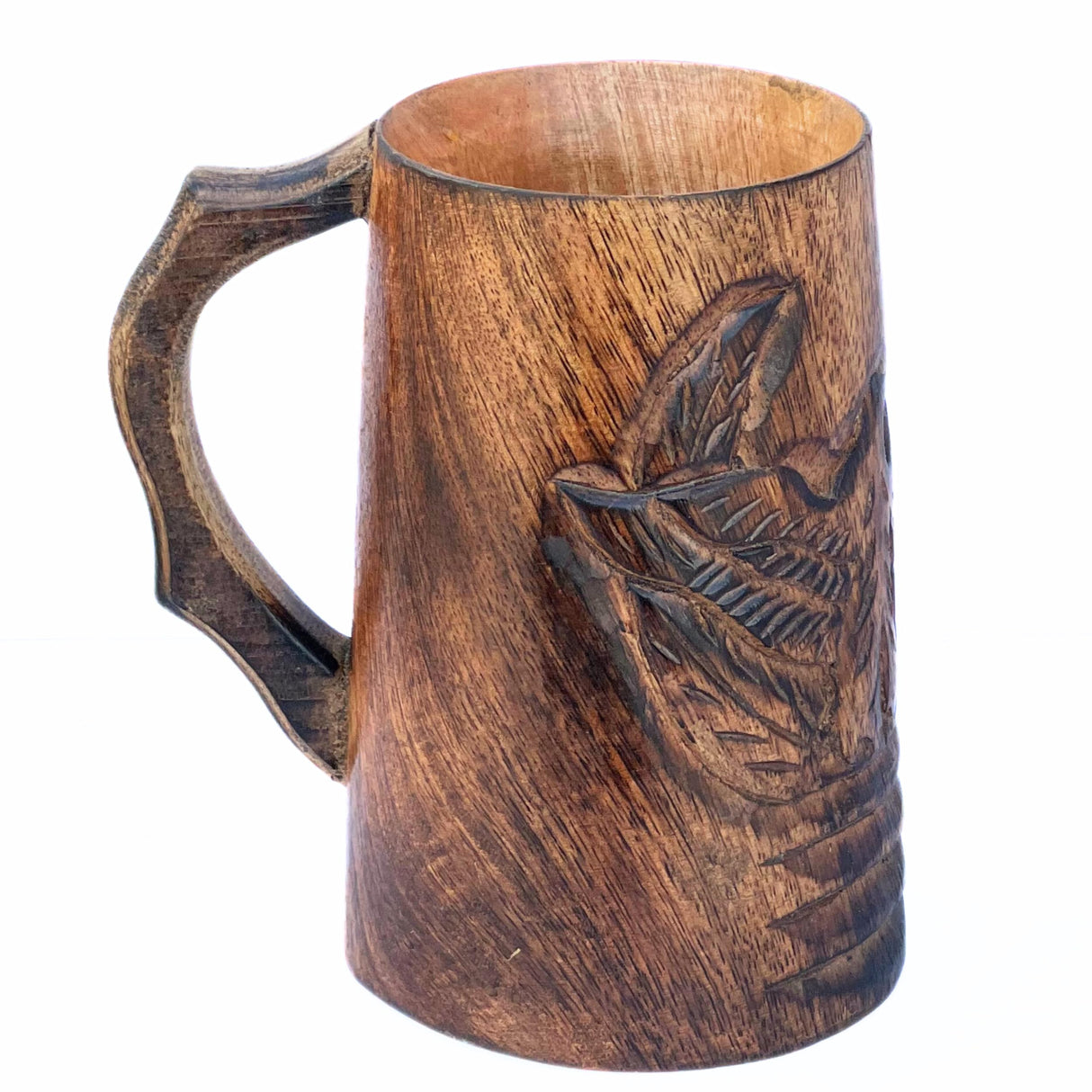 collectiblesBuy Authentic Retro Rustic Brown Hand Carved Eagle Design Embossed Large Wooden Beer Tankard Mug Food Safe for Home and Restaurants Parties Housewarming Toast Celebrational collectiblesBuy