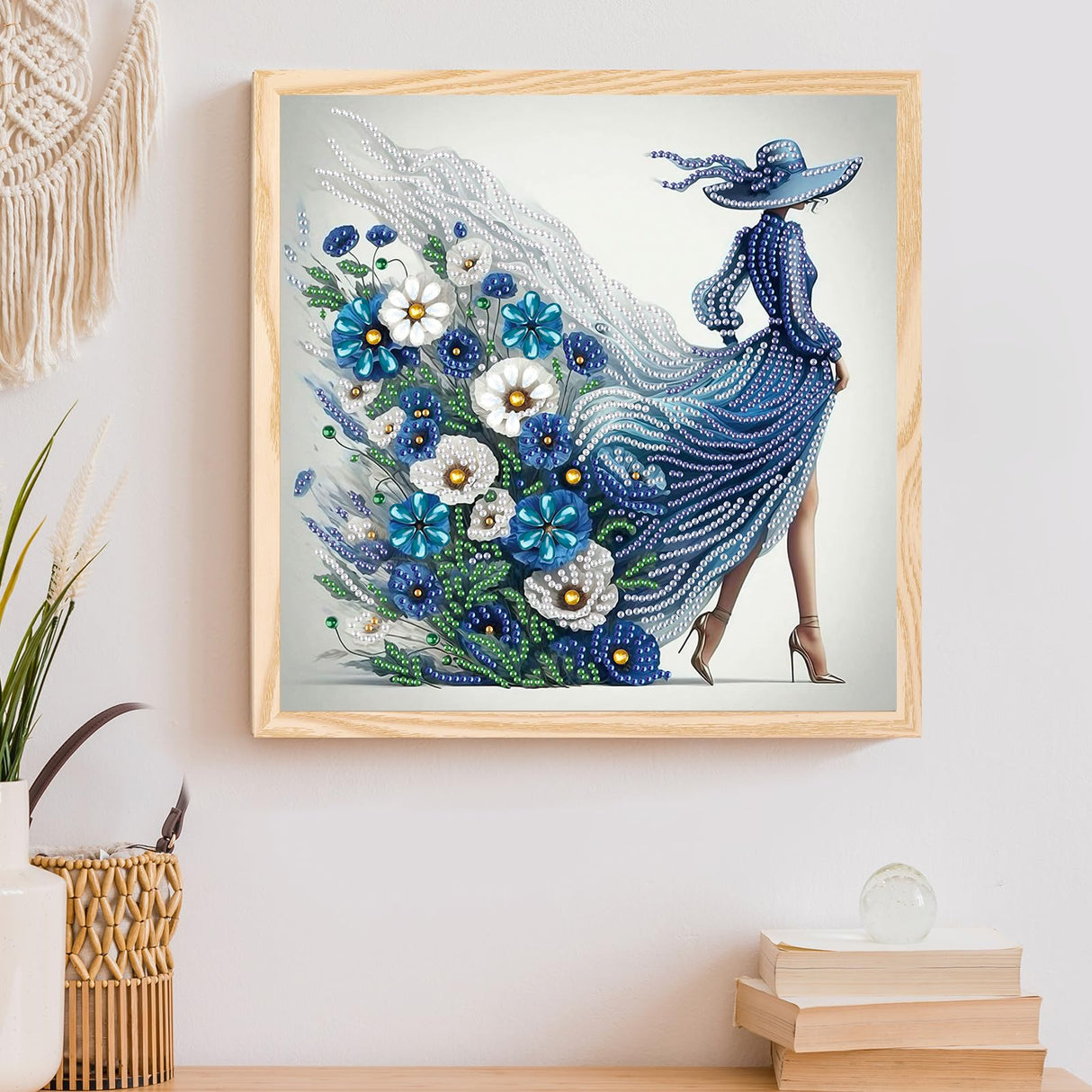 Diamond Art Painting Kit, Pretty Dress Fashion Ladies 5D DIY Special Shape Mosaic Crafts for Beginners and Adults, can be gifted to family and friends, great for decorating home and office walls Tontut