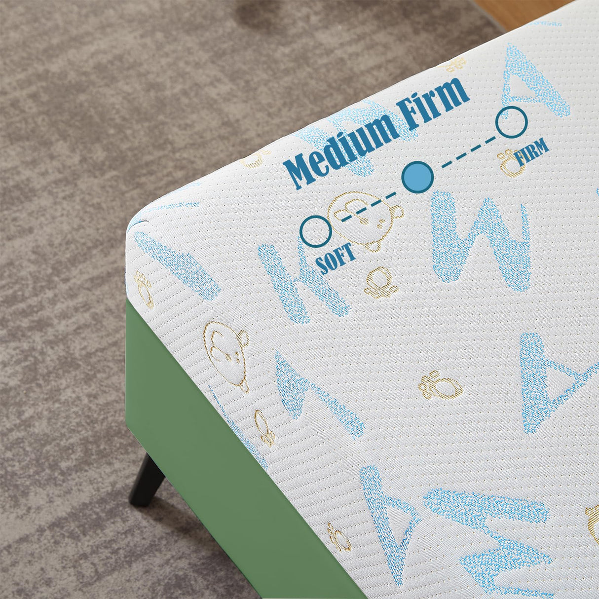 OUUI 6 Inch Twin Mattress for Kids, Removable Washable Cover Cooling Memory Foam Medium Feel, Bed-in-a-Box, CertiPUR-US Certified OUUI