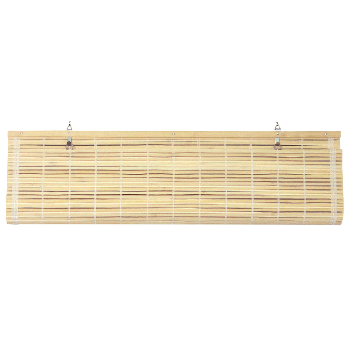 ORIENTAL Furniture Bamboo Cordless Window Shade - Natural 60" W Red Lantern