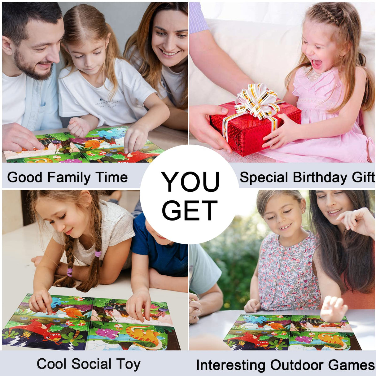 Puzzles for Kids Ages 4-6 Magnetic Jigsaw Puzzles Folding Book for Toddlers, Dinosaur Puzzles 4 in A Books Magnetic Toddler Puzzles Travel and Learning Toys Birthday Gifts for 3-8 Boys and Girls AEAHALY