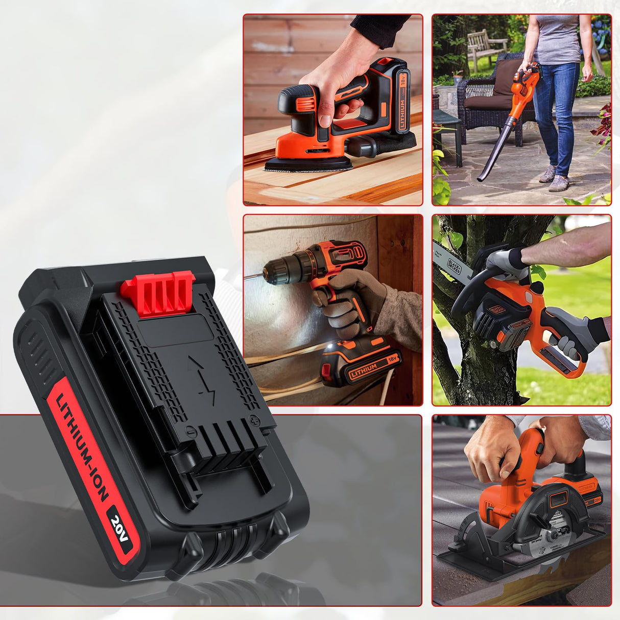 3.8Ah Replacement for Black and Decker 20V Lithium Battery, Compatible for Black Decker 20V Battery LBXR20 LBX20 LB20 LBX4020 LBXR20B-2 LST300 LST220 2Packs with Battery Charger Bonacell