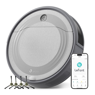 Lefant M310 Robot Vacuum Cleaner,4500Pa Strong Suction, Slim Design, Quiet, PreciSense Obstacle Avoidance, WiFi/App/Voice Control, 160-Min Runtime, Self-Charging, for Pet Hair and Hard Floors, Gray