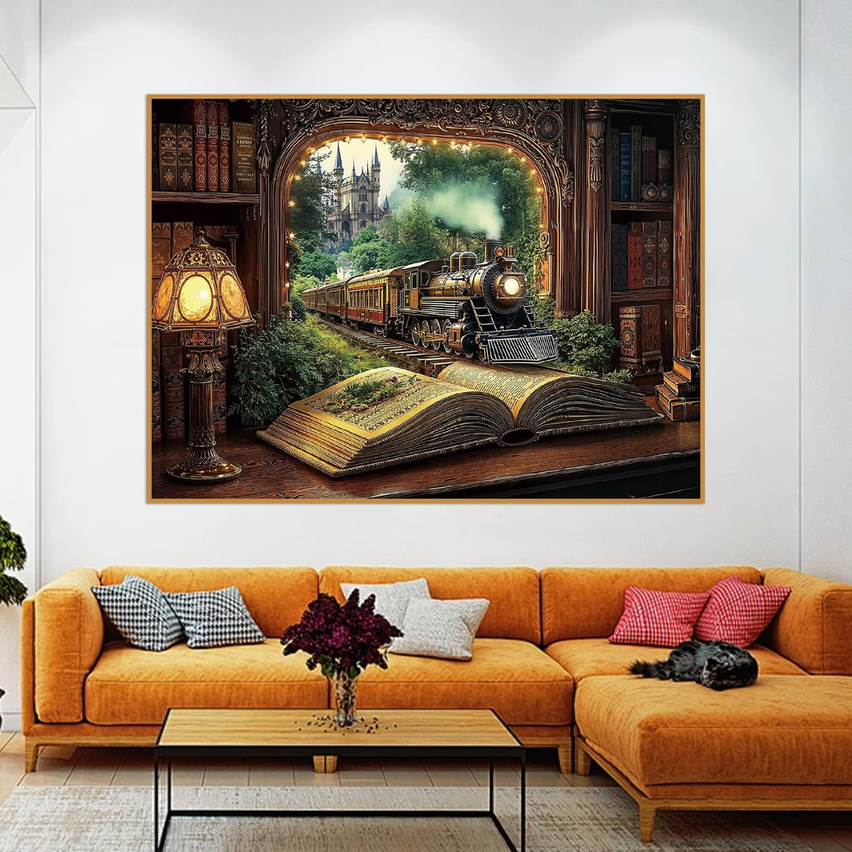 WUDWL Diamond Art Kits for Adults Beginner, Magic Castle DIY Modern Diamond Painting Kits 5D Diamond Dots Gem Art Crafts with Tools,Round Full Drill Funny Crafts for Home Wall Decor&Gift-12x16inch WUDWL