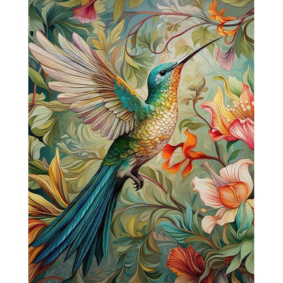 Mnsdiyrs Hummingbird Paint by Numbers Kits for Adults, Paint by Numbers for Adults, Acrylic Painting by Numbers Kits Canvas for Gift Home Wall Decor 16x20 Inch