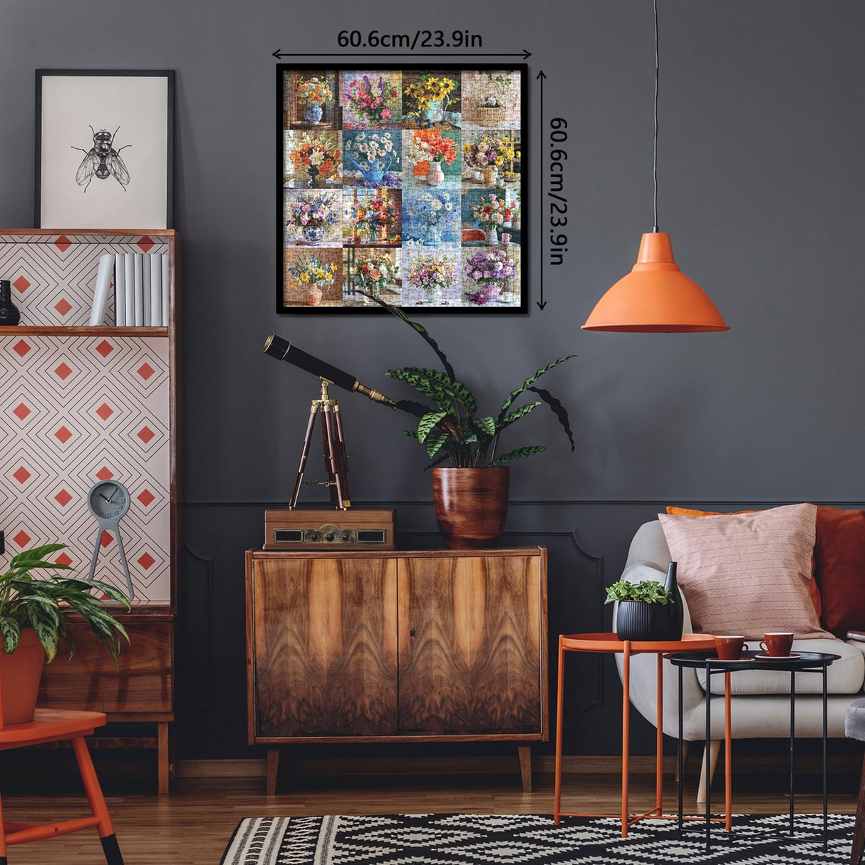 Flower Puzzle Art Puzzles 1000 Pieces for Adults, Colorful Jigsaw Puzzles Plant Puzzle, Sunflower Rose Flowers Jigsaw Puzzle Family Collage Puzzles for Challenging BBOLDIN