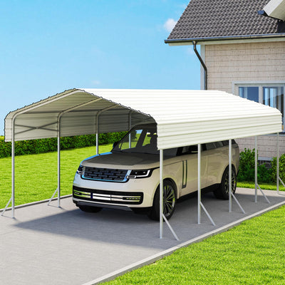12x20 Carport, Heavy Duty Metal Car Port, All-Weather Protection, Easy Assembly for Cars, Trucks, Boats, Tractors, and Outdoor Storage
