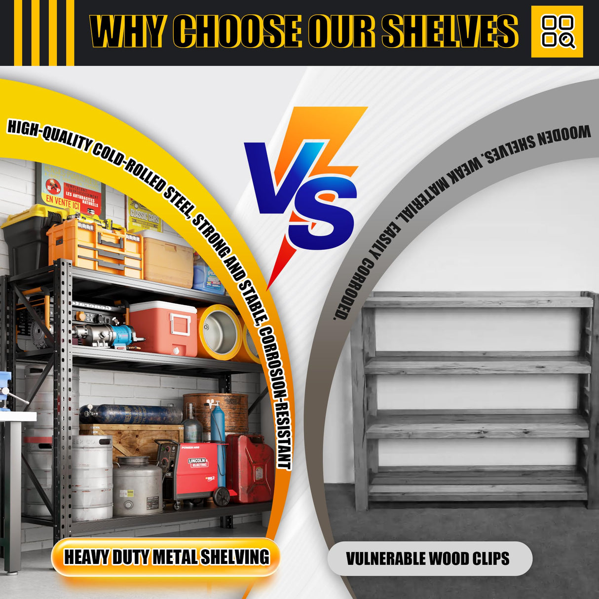 PRESTELION 67" W Garage Shelving 8500LBS Heavy Duty Storage Shelves,Adjustable 3 Tier Metal Shelves, Garage Storage Shelving and Pantry Industrial Shelf Utility Rack, 67" W x 20" D x 63" H PRESTELION