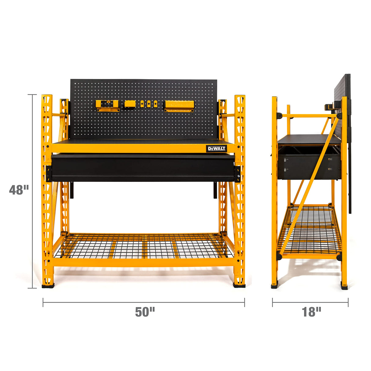 DEWALT 2-Shelf Industrial 4- Carbon Steel Foot Storage Rack Work Station Kit (DXST3000WB) DEWALT