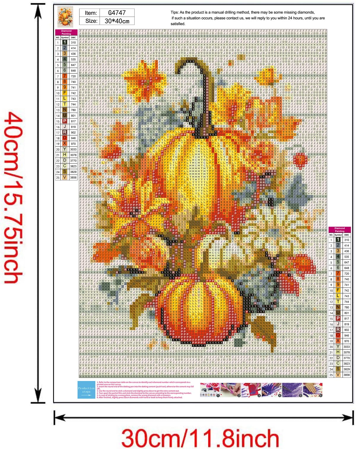 Fall Diamond Painting Kits for Adults,5D DIY Diamond Art Kits Full Round Drill, Pumpkins with Flowers Picture Paint with Diamonds Crafts Mosaic Art for Home Wall Decor 12X16 Inch(30X40CM MjhRcll