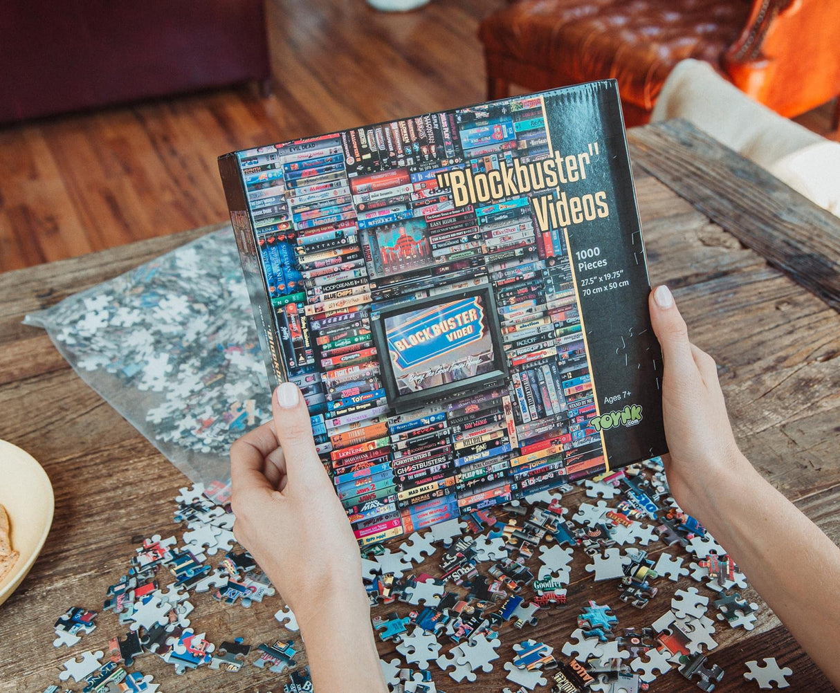 Blockbuster Era 1000-Piece Jigsaw Puzzle, Brain Teaser for Kids and Adults | 28 x 20 Inches Toynk