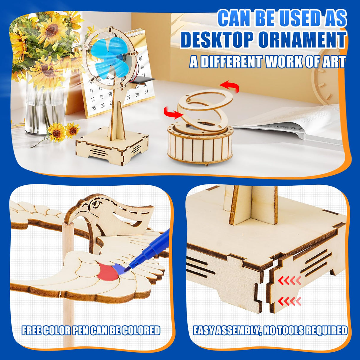 8 in1 STEM Science Kit for Kids Age 8-14, Wooden Physics Experiments & Solar Engineering Kits, Build Solar Car, Anti-Gravity Device, Telescope, Periscope & Dinosaur Claw, Gifts for Boys Girls LUCKY GUESS